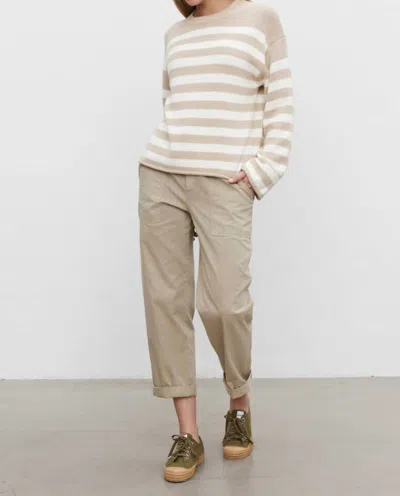 Velvet By Graham & Spencer Misty Cotton Twill Pant In Pebble