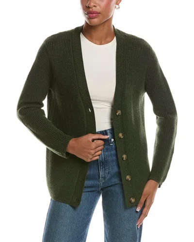 Velvet By Graham & Spencer Monet Engineered Stitch Cardigan In Green