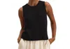 Velvet By Graham & Spencer Muna Textured Cotton Sweater Vest - Plus In Black