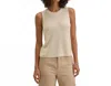 Velvet By Graham & Spencer Muna Textured Cotton Sweater Vest In Ivory