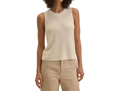 Velvet By Graham & Spencer Muna Textured Cotton Sweater Vest In Ivory