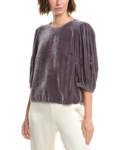 Velvet By Graham & Spencer Nancy Top In Purple