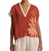 Velvet By Graham & Spencer Naomi Top In Cedar In Brown