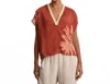 Velvet By Graham & Spencer Naomi Top In Cedar In Multi
