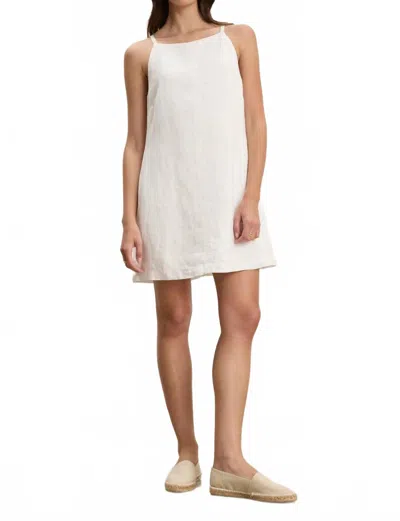 Velvet By Graham & Spencer Nara Linen Sleeveless Mini Dress In White