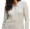 Velvet By Graham & Spencer Nikki Cardigan Long Sleeve Sweater In Platinum In Gray