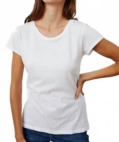 Velvet By Graham & Spencer Odelia Crew Neck Tee In White