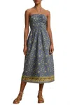 Velvet By Graham & Spencer Odette Dress In Blue Floral In Blue