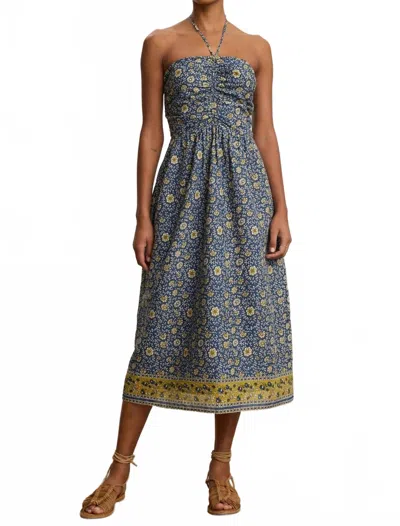 Velvet By Graham & Spencer Odette Floral Block Print Dress In Blue Floral In Multi