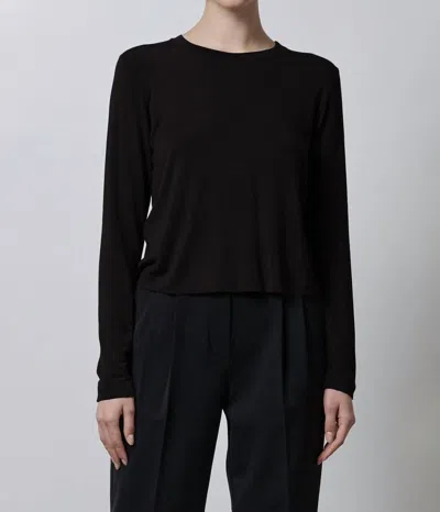 Velvet By Graham & Spencer Pacifica Long Sleeve Tee In Black