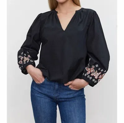 Velvet By Graham & Spencer Paola Raglan Sleeves Top In Black