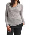 Velvet By Graham & Spencer Patty Tee In Heather Grey In Gray