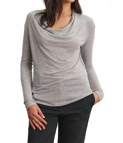 Velvet By Graham & Spencer Patty Tee In Heather Grey In Gray