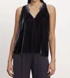 Velvet By Graham & Spencer Prima Velvet Top In Navy