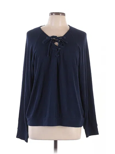 Pre-owned Velvet By Graham & Spencer Pullover Sweater In Blue