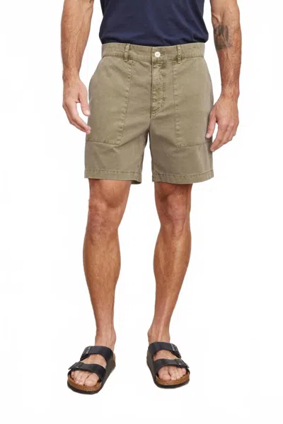 Velvet By Graham & Spencer Ray Sanded Twill Short In Gravel In Gray