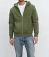 Velvet By Graham & Spencer Ren Zip Up Hoodie In Fern In Green