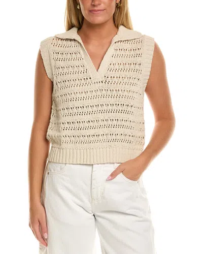Velvet By Graham & Spencer Renee Knit Sweater Top In Chalk In White
