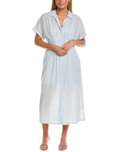 Velvet By Graham & Spencer Riley Short Sleeve Midi Dress In Blue