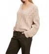 Velvet By Graham & Spencer Sade V-neck Knit Sweater In Oatmeal