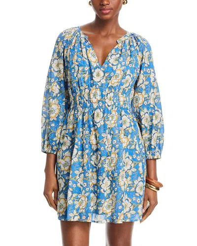 Velvet By Graham & Spencer Sandrine Blouson Sleeve Boho Dress In Multi
