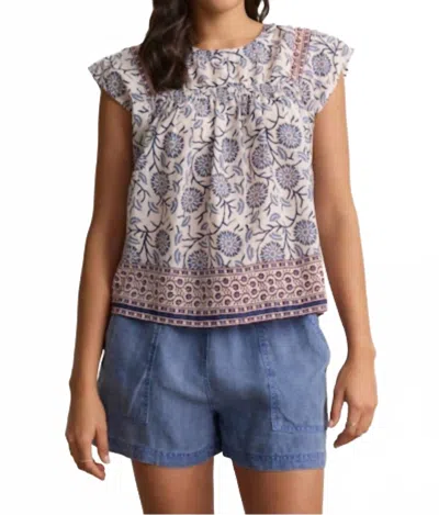 Velvet By Graham & Spencer Selene Sleeveless Top In Floral In Purple
