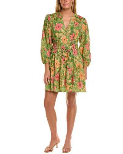 Velvet By Graham & Spencer Sharlene Long Sleeve Mini Dress In Green
