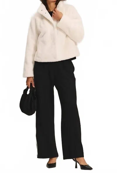 Velvet By Graham & Spencer Sheena Faux Fur Jacket In Winter In White