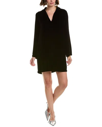 Velvet By Graham & Spencer Sheri Velvet Silk-blend Shift Dress In Black