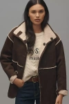Velvet By Graham & Spencer Shona Sherpa Reversible Jacket In Brown