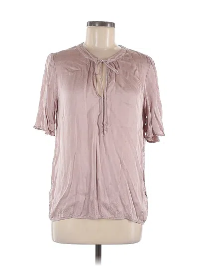 Pre-owned Velvet By Graham & Spencer Short Sleeve Blouse In Brown