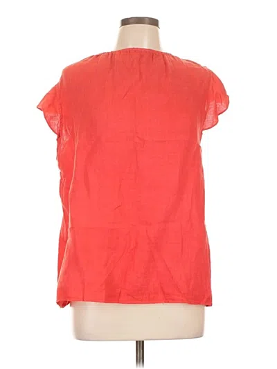 Pre-owned Velvet By Graham & Spencer Short Sleeve Blouse In Red