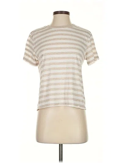 Pre-owned Velvet By Graham & Spencer Short Sleeve T-shirt In White