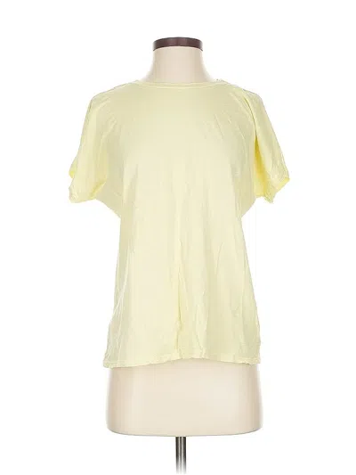 Pre-owned Velvet By Graham & Spencer Short Sleeve T-shirt In Yellow