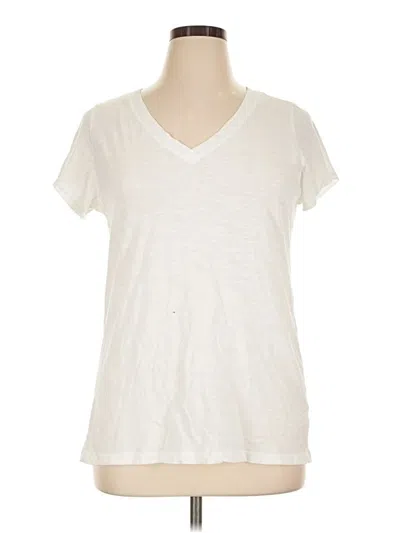 Pre-owned Velvet By Graham & Spencer Short Sleeve T-shirt In Ivory