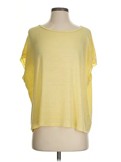 Pre-owned Velvet By Graham & Spencer Short Sleeve T-shirt In Yellow
