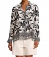 Velvet By Graham & Spencer Sienna Fiji Print Blouse In Multi In Black