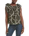 Velvet By Graham & Spencer Silk-blend Top In Multi