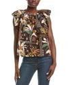 Velvet By Graham & Spencer Silk-blend Top In Multi