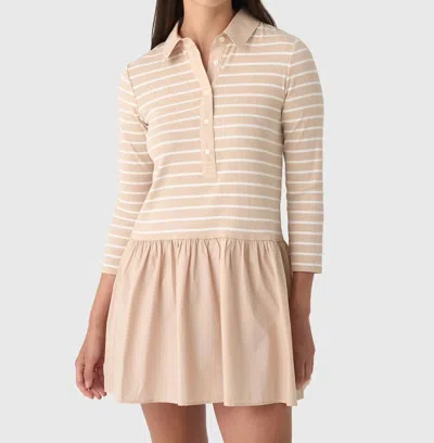 Velvet By Graham & Spencer Sinead Mini Dress In Sesame In Silver