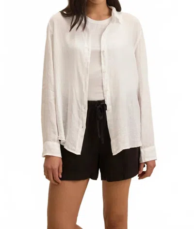 Velvet By Graham & Spencer Sisi Linen Shirt In White In Neutral