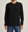 Velvet By Graham & Spencer Skeeter Long Sleeve Crew Tee In Black In Black