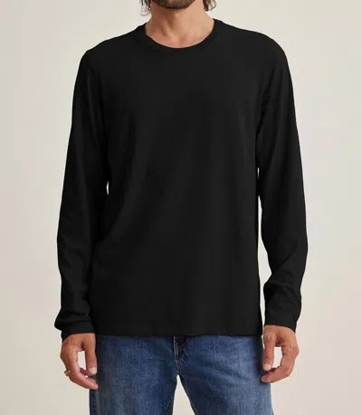 Velvet By Graham & Spencer Skeeter Long Sleeve Crew Tee In Black