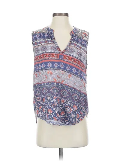 Pre-owned Velvet By Graham & Spencer Sleeveless Blouse In Blue