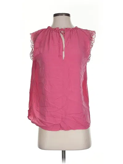 Pre-owned Velvet By Graham & Spencer Sleeveless T-shirt In Pink