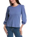 Velvet By Graham & Spencer Slub Top In Blue