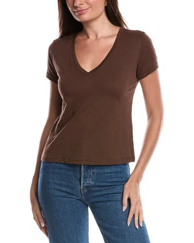 Velvet By Graham & Spencer Slub Top In Brown