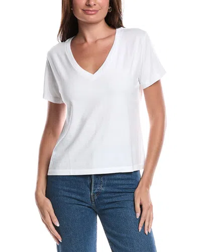 Velvet By Graham & Spencer Slub Top In White