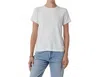 Velvet By Graham & Spencer Solana Modal Jersey Short Sleeve Tee In White In Gray
