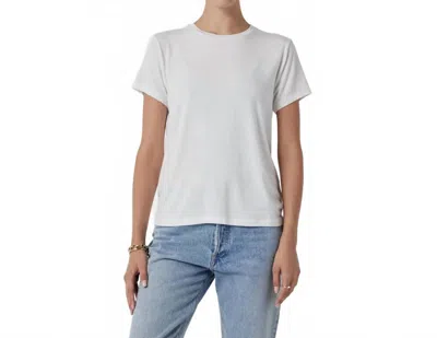 VELVET BY GRAHAM & SPENCER SOLANA MODAL JERSEY SHORT SLEEVE TEE IN WHITE